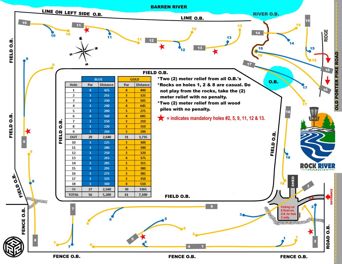 Rock River Ranch Disc Golf Course Bowling Green, Kentucky UDisc