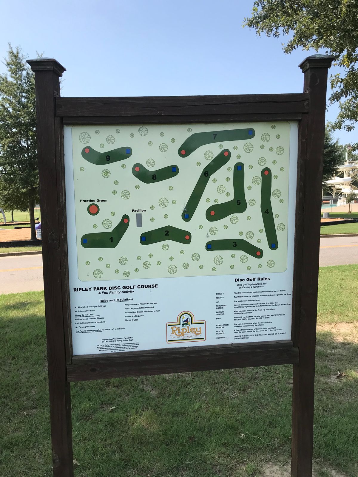 Ripley City Park Ripley, TN UDisc Disc Golf Course Directory
