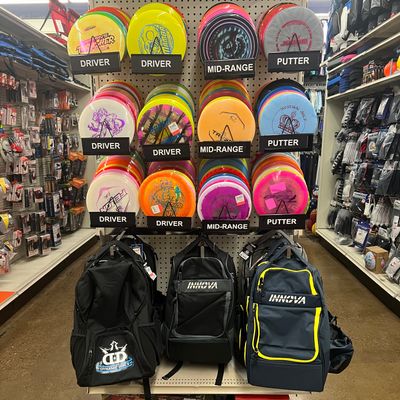 Decent selection of Innova, Discraft, Dynamic, Latitude, and Westside.