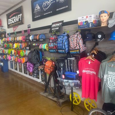 Rusty spokes bicycle co and Rusty Chains Disc golf in one convenient location