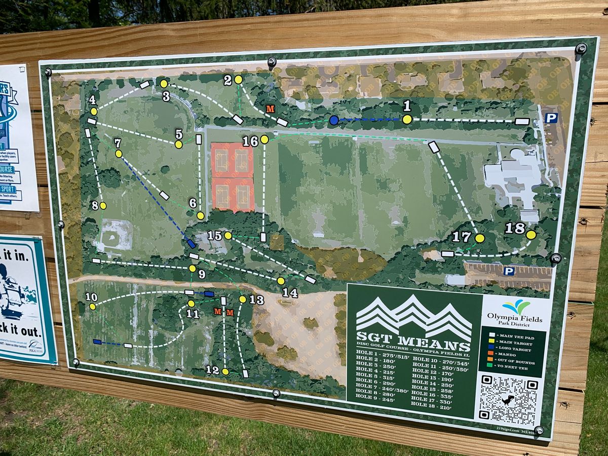 Sergeant Means Park Olympia Fields, IL UDisc Disc Golf Course Directory