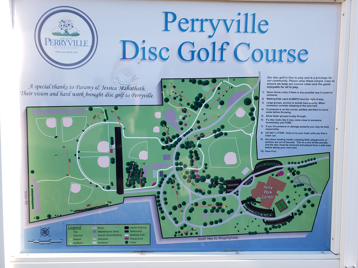 Perryville City Park Perryville, MO UDisc Disc Golf Course