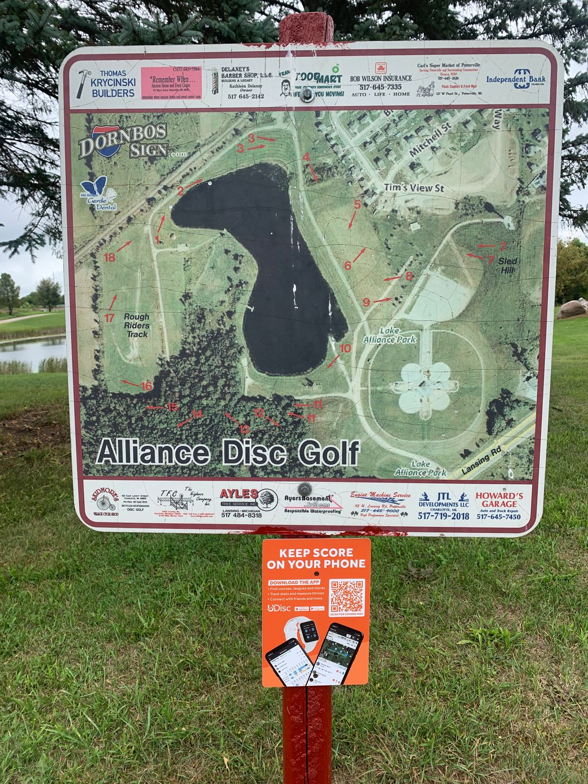 Lake Alliance Potterville, MI UDisc Disc Golf Course Directory