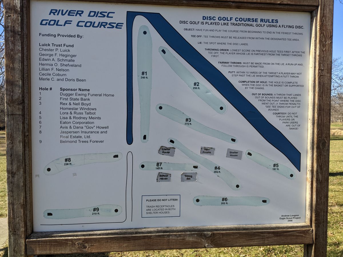 River Belmond, IA UDisc Disc Golf Course Directory UDisc