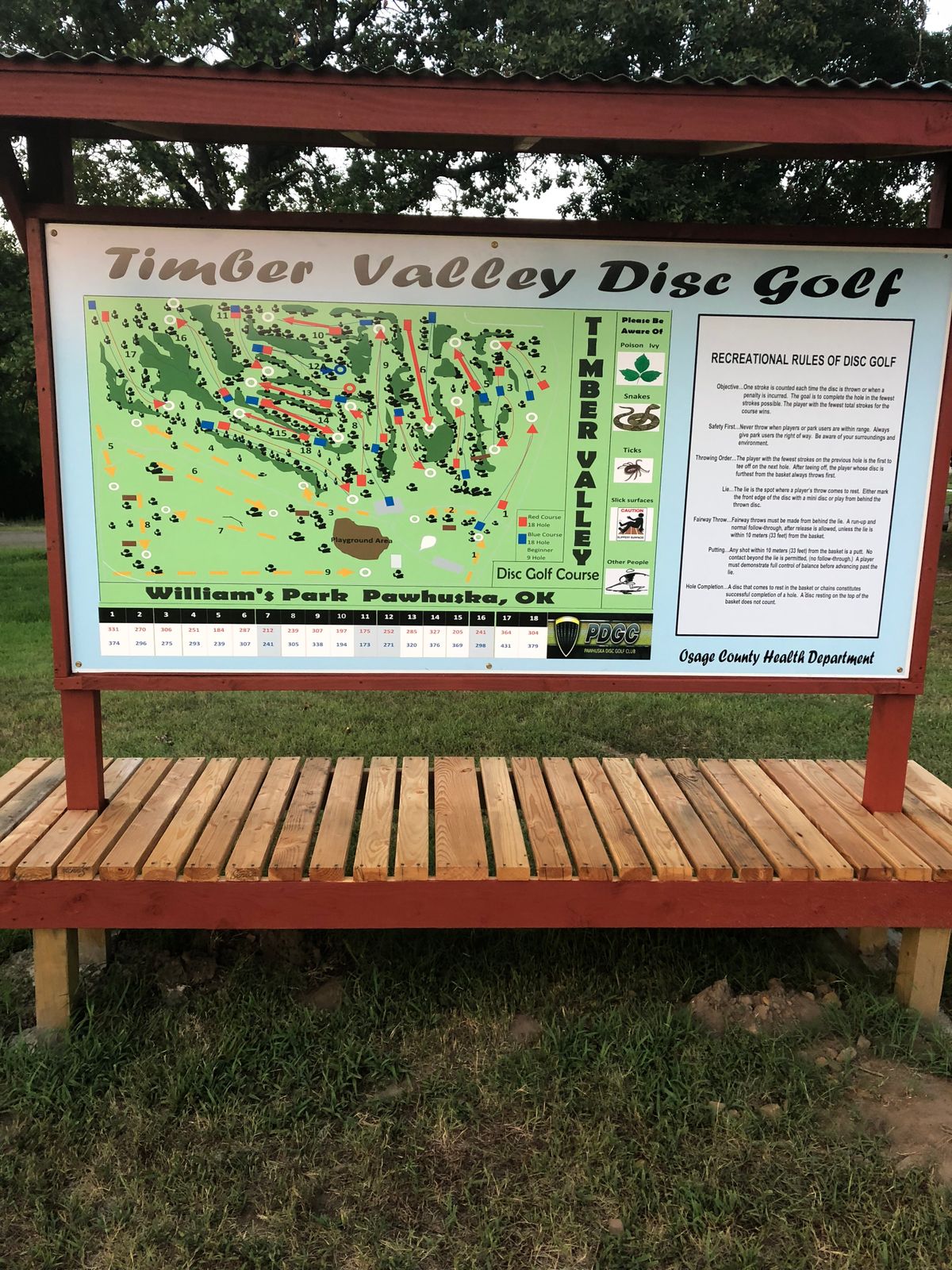 Timber Valley Disc Golf Course Pawhuska, OK UDisc Disc Golf Course