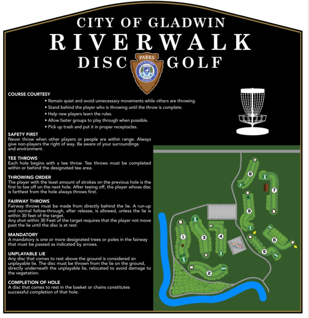 Riverwalk Disc Golf Course Gladwin, MI UDisc Disc Golf Course Directory