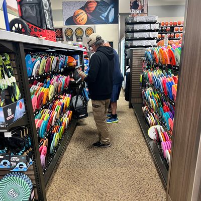 The whole section is one small aisle.