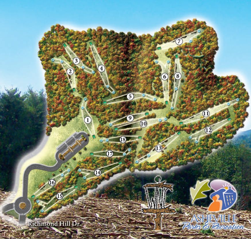 Richmond Hill Asheville, NC UDisc Disc Golf Course Directory