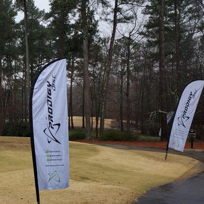 Looking down te hill from the pro shop. Photo taken on the day of the inaugural UGA Tournament.