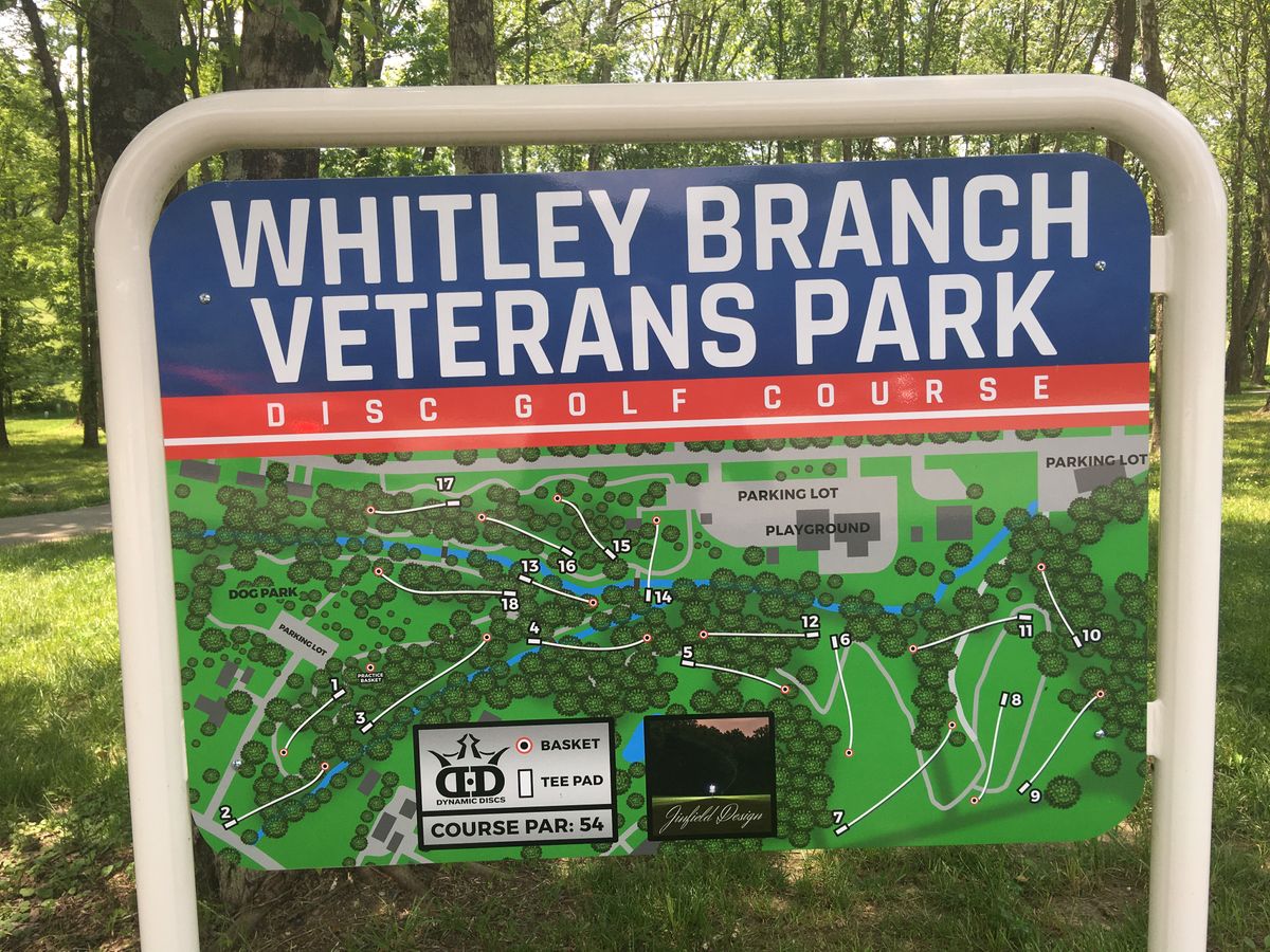Whitley Branch Veterans Park London KY UDisc Disc Golf Course 