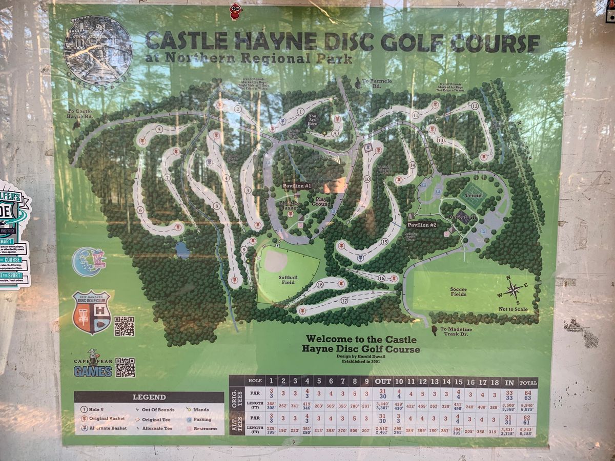 Castle Hayne Park Castle Hayne, NC UDisc Disc Golf Course Directory