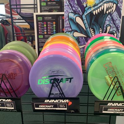 Good selection of Discraft, including PMcBeth series, and team series discs and Jawbreaker putters.