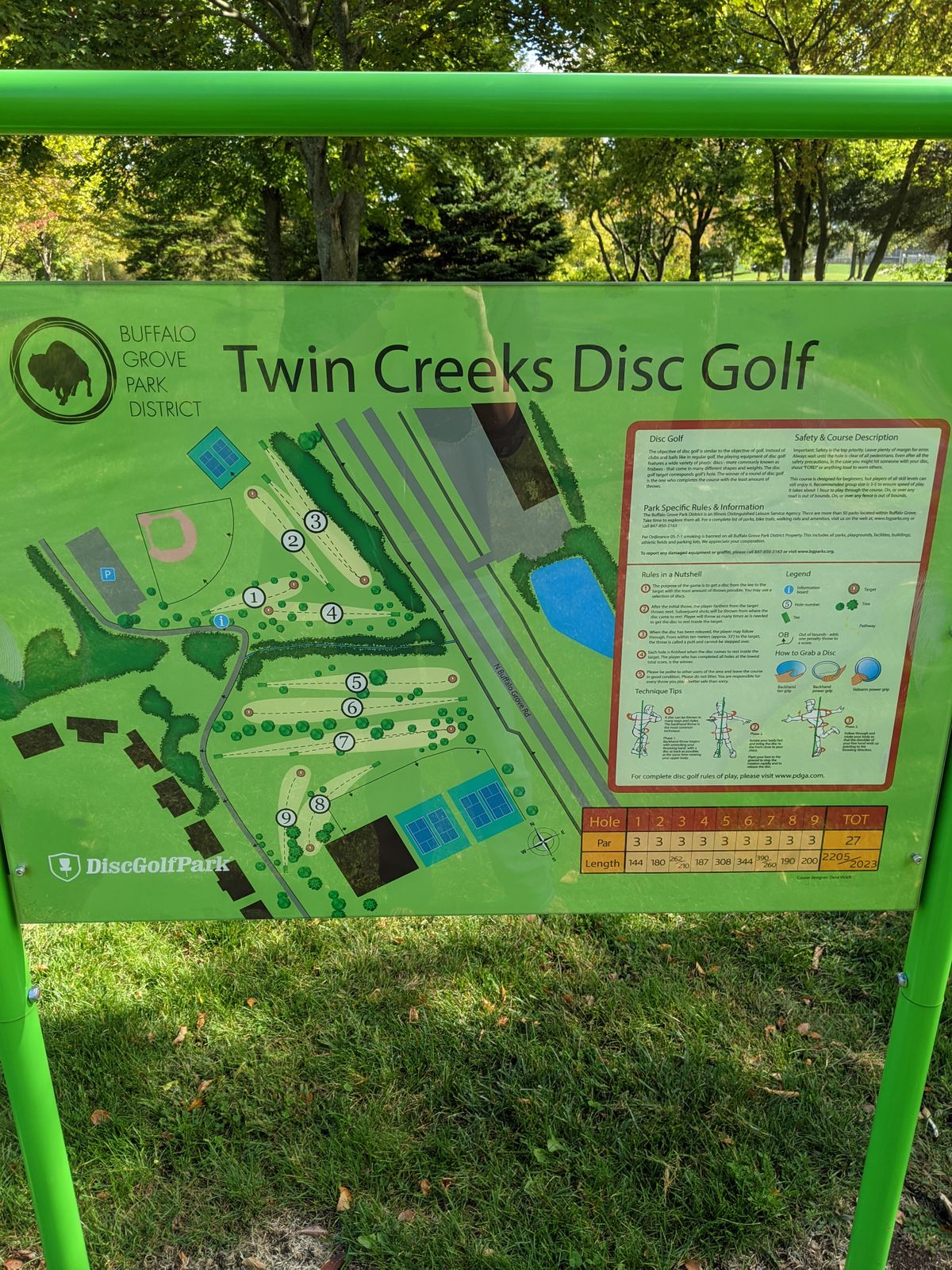 Twin Creeks Park Buffalo Grove, IL UDisc Disc Golf Course Directory