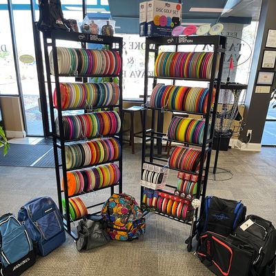 Discs, bags, chalk bags, retrievers, and more!