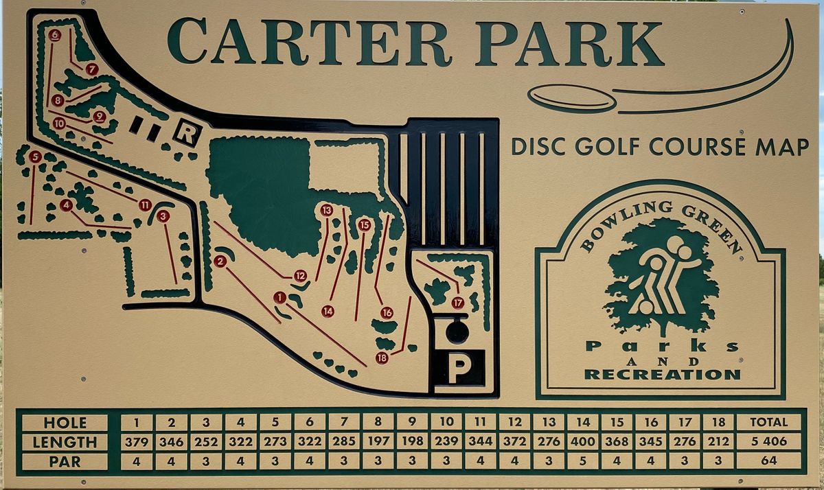 Carter Park Bowling Green, OH UDisc Disc Golf Course Directory