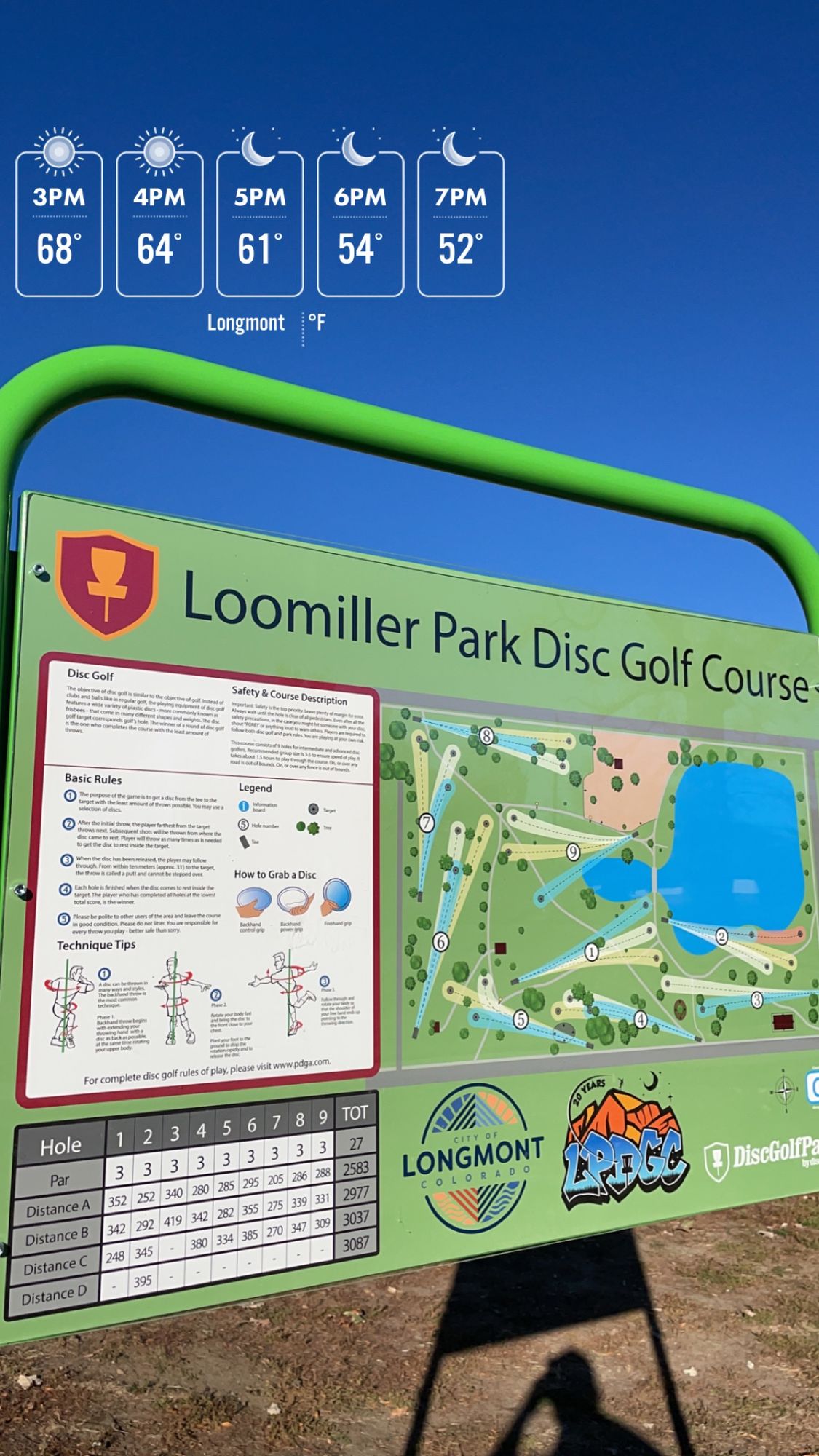 Loomiller Park Longmont, CO UDisc Disc Golf Course Directory