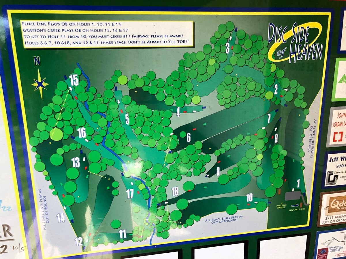 Disc Side of Heaven Rec Course Jonesboro, AR UDisc Disc Golf Course