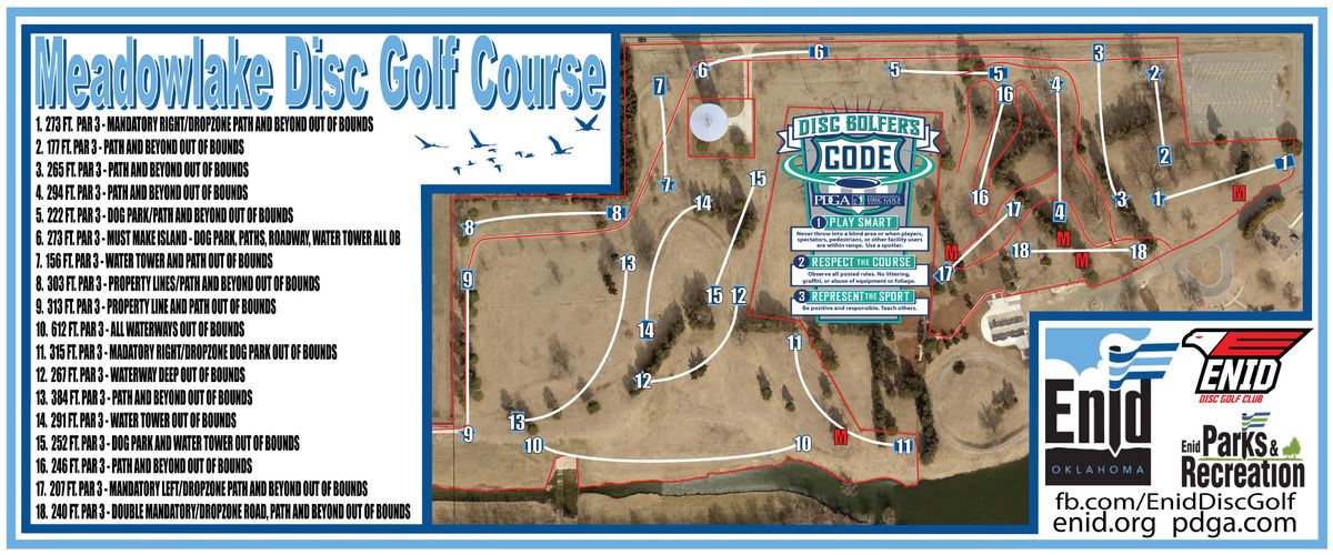 Meadowlake DGC Enid, OK UDisc Disc Golf Course Directory