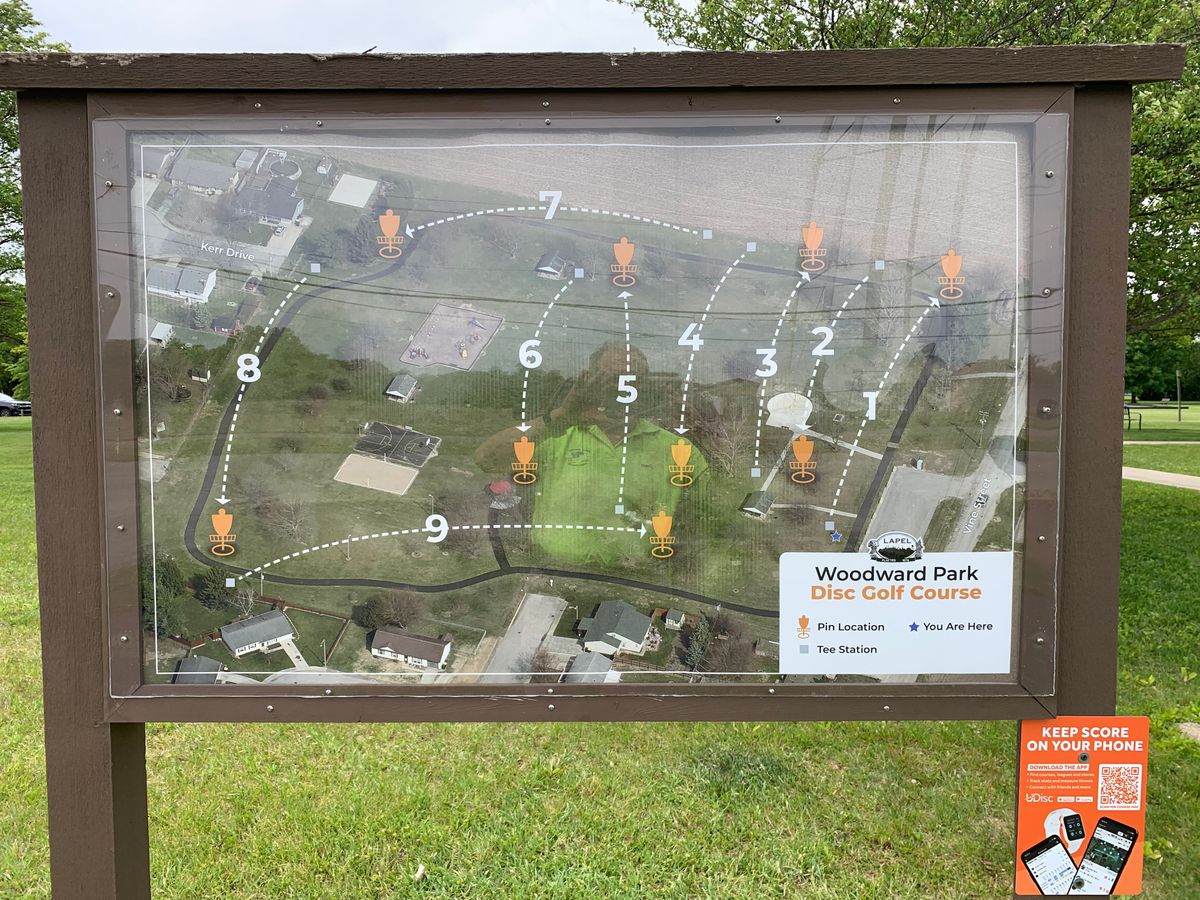 Woodward Park Disc Golf Course Lapel, IN UDisc Disc Golf Course