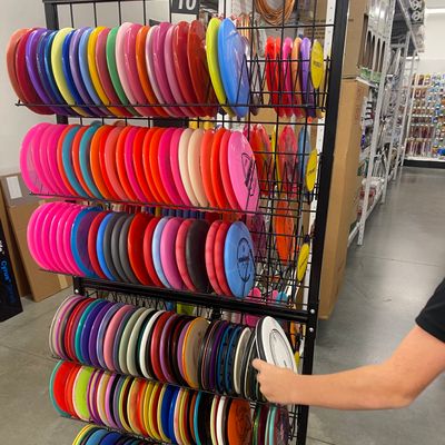 wide variety of discs: discraft, dynamic, mvp, prodigy and others