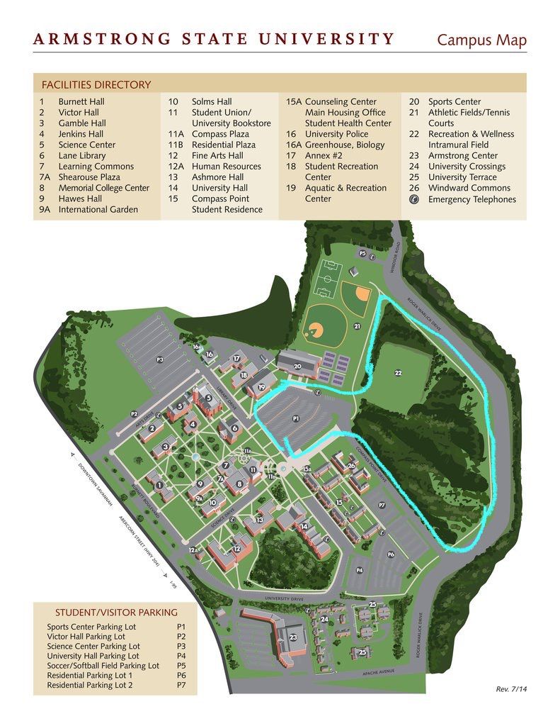 GSU Armstrong Savannah GA UDisc Disc Golf Course Directory UDisc