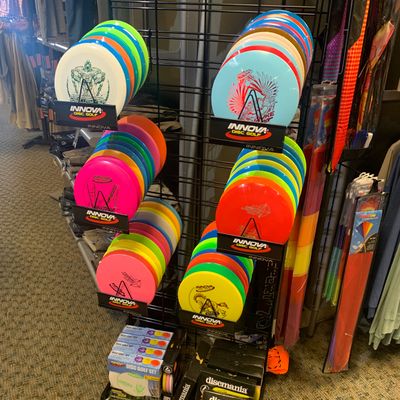 Variety of Innova and Disc Mania available at good prices. Store offers 10% military discount.