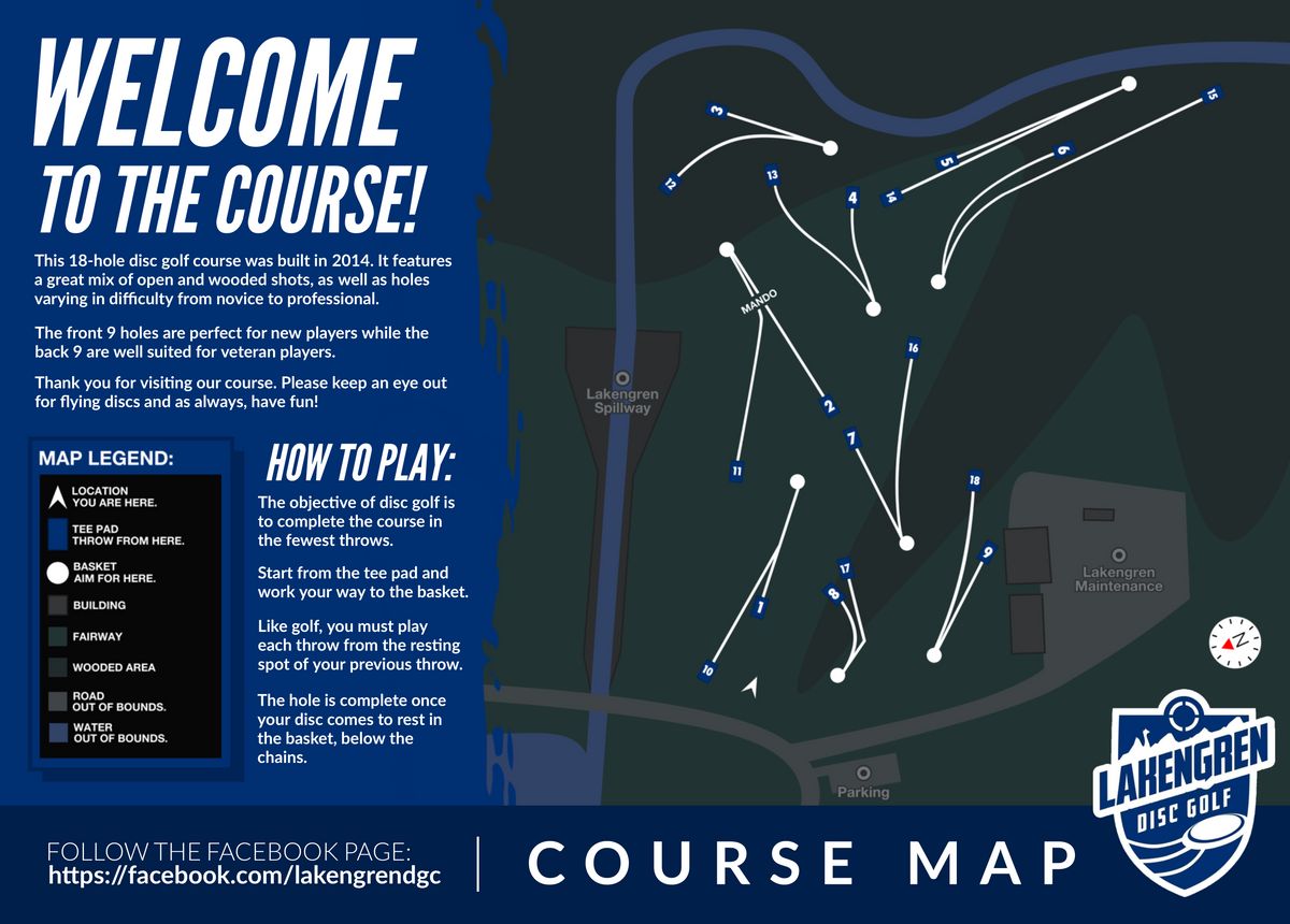 Lake Lakengren Eaton, OH UDisc Disc Golf Course Directory