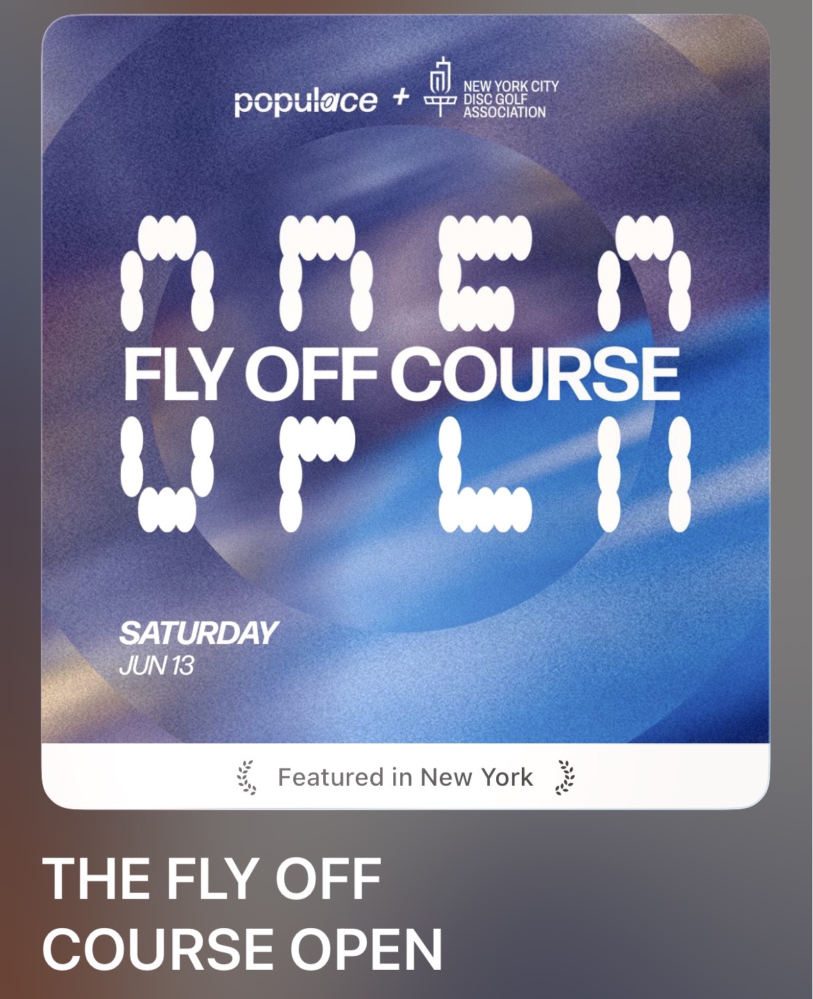 The FLY OFF COURSE Open - Gov Island - New York City, New York | UDisc ...